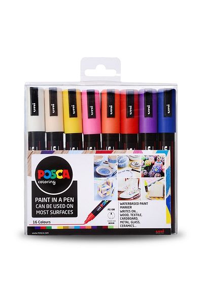 Uni Set of 16 Posca Marker PC-5m (1.8-2.5mm)