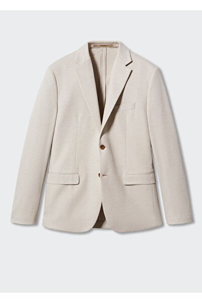 MANGO Man Dar Kesimli Mini Dokuma Blazer Ceket