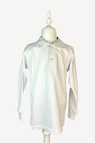 YAĞIZ BEBE Lacoste unisex bela majica dugih rukava