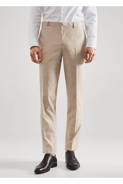 MANGO Man Super Slim Fit Fabric Trousers