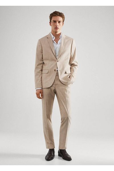 MANGO Man Super Slim Fit Fabric Trousers