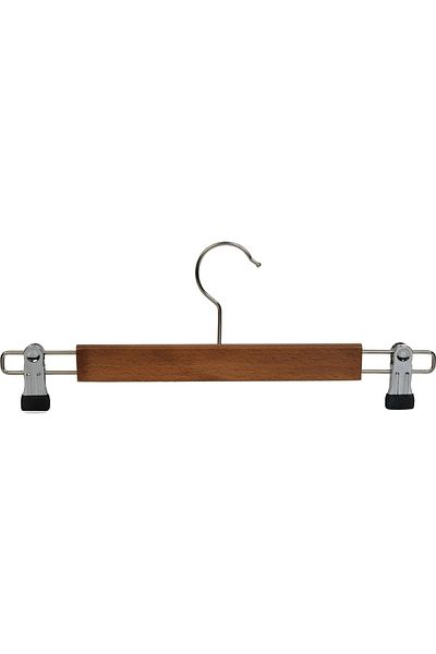 NYN 8131/b Walnut Colored Wooden Trousers and Skirt Hanger