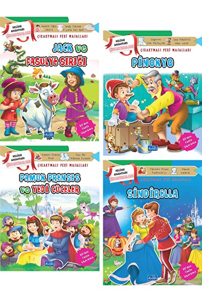 Parıltı Yayıncılık Çıkartmalı Peri Masalları Serisi 4 Kitap Seti