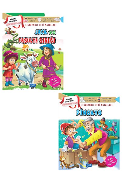 Parıltı Yayıncılık Stickered Fairy Tales-Jack and Beanstalk, Pinocchio Set