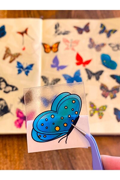 Fun Life مجموعة ملصقات فراشة شفافة مكونة من 50 قطعة