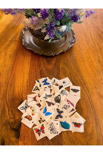 Fun Life 50 Pieces Transparent Butterfly Sticker Set