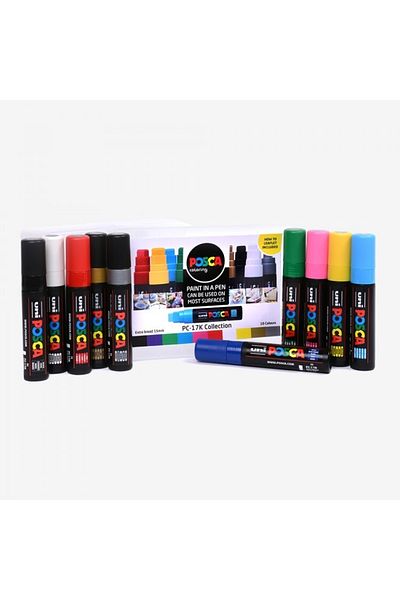 Uni Posca Marker Pc-17k (15mm) Set of 8