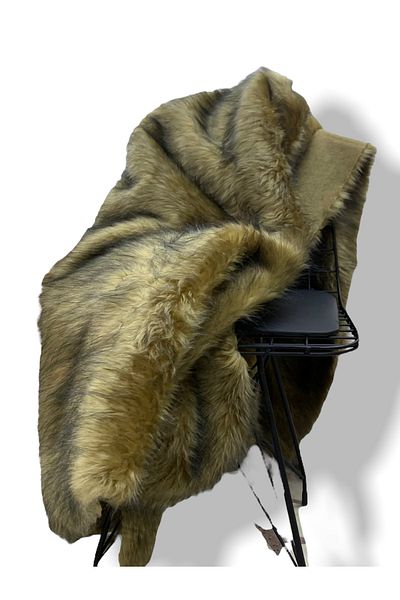 PLUSH STUDIO Zp Ymf Long Shaggy Φυσική Τεχνητή Γούνα Λούτρινο Ύφασμα Σακάκι 100x150cm