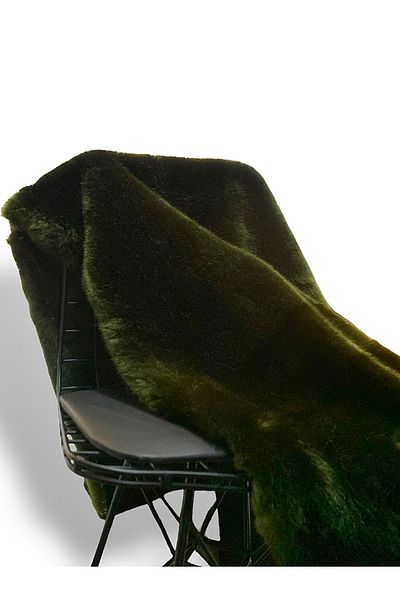 PLUSH STUDIO Zp-toscana/rabbit 1300gr Soft Woven Khaki Green Plush Fabric 50x150 Cm Textile, Home Textile