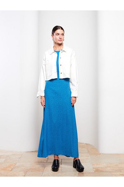 LC Waikiki Fusta evazată de damă din viscoză cu model - cu talie elastică