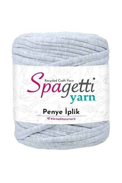 Spagettiyarn Combed Yarn Light Gray Melange Hand Knitting Yarn