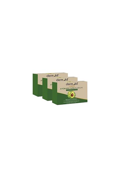 Dermokil Avocado Oil Solid Natural Soap 100 Gr X 3 Pieces