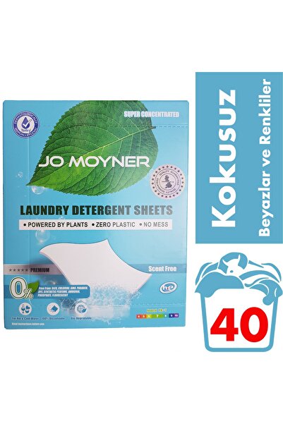 Jo Moyner Kokusuz Çamaşır Deterjanı Doğal Organik Yaprak Deterjan 40 Kullanım