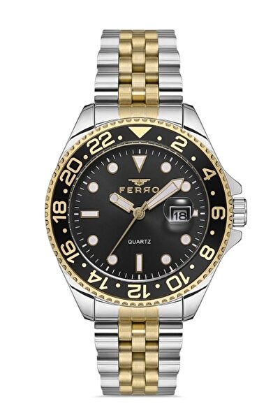 FERRO Yellow and Silver Steel Cord Men's Wristwatch F11196A-D2