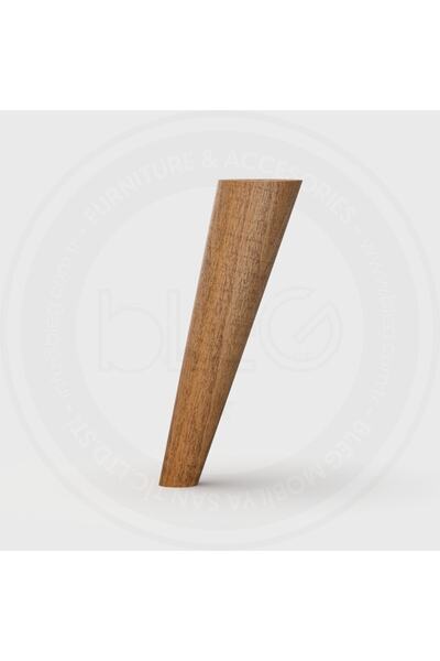 BLEG 4 X 18cm Ahşap Mobilya Ayağı - Açılı Konik Ayak - Ceviz