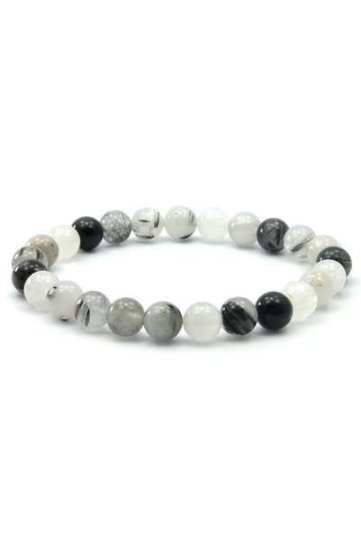 Generic Brand Rutilli Quartz Natural Stone Bracelet 8 Mm