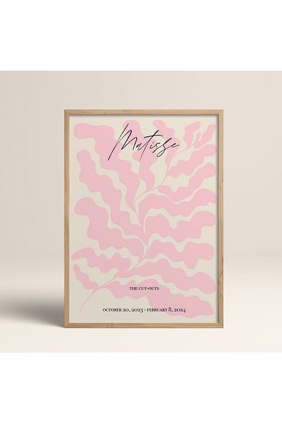 HOMEPACK Картина в рамка от естествено дърво, рамкиран плакат, артистична модерна декорация за стена (ABSTRACT95-WOOD-30X40)