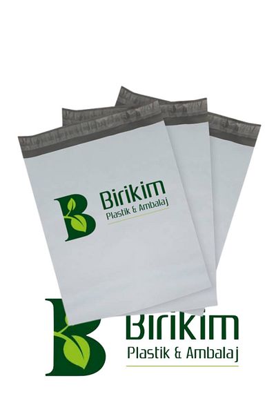 BİRİKİM AMBALAJ Cargo Bag 22*30+5 Pockets Black Inside and Gray 100 Pieces