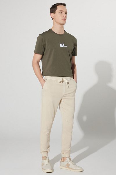 ALTINYILDIZ CLASSICS Pánské Stone Slim Fit úzký střih postranní kapsa Bavlna s kravatou v pase Pružné kalhoty Jogger