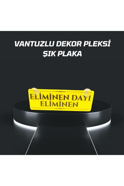 CybillStore Eliminen Dayı Eliminen Vantuzlu Dekor Pleksi Plaka