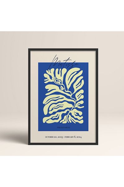 HOMEPACK Tablou cu rame din lemn negru Poster cu rame Decor artistic modern de perete (ABSTRACT93-BLACK-50X70)