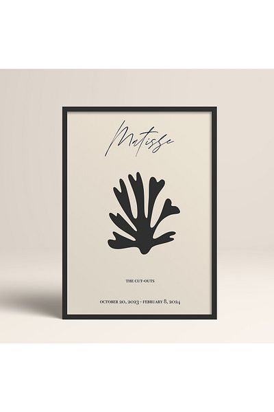 HOMEPACK Tablou cu rame din lemn negru Poster cu rame Decor artistic modern de perete (ABSTRACT98-BLACK-30X40)