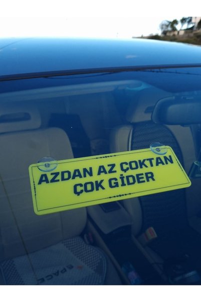 CybillStore Azdan Az Çoktan Çok Gider Vantuzlu Dekor Pleksi Plaka