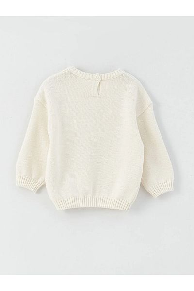 LC Waikiki Lcw Baby Sweter z dzianiny z długim rękawem i nadrukiem dla dziewczynki
