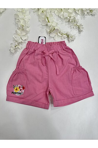 Esterella Kız Çocuk Şort/cepli Kız Şort/ Pamuklu Kız Şort