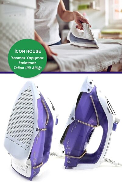 MasterCar Tüm Ütülere Uyumlu Pratik Yanmaz Yapışmaz Parlatmaz Teflon Ütü Altl...