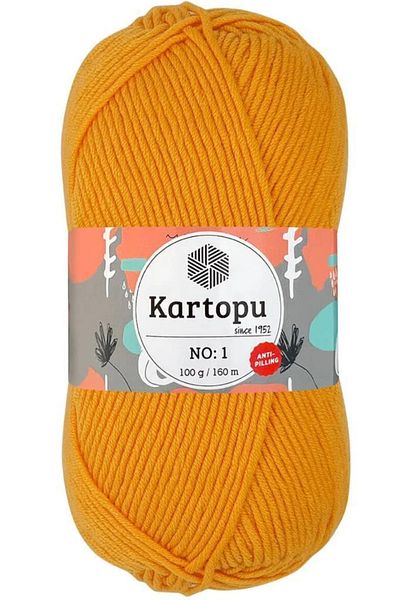 Kartopu Νο: 1 Μουσταρδί Κίτρινο Νήμα Πλεξίματος Χεριού K1854