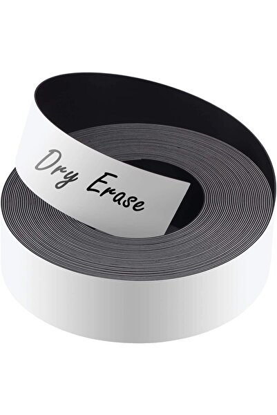 Hdg Beyaz Şerit Mıknatıs Magnet Etiket Yaz Sil 2 Cm Genişlik - 2 Metre - Kes Kullan