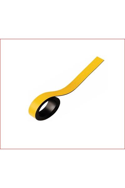Hdg Sarı Şerit Mıknatıs Magnet Etiket Yaz Sil 2 Cm Genişlik - 2 Metre - Kes K...