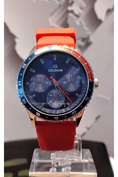 Coliseum Kırmızı Silikon Erkek Kol Saati (cls8023s-es-06)