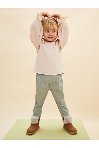 LC Waikiki Beli Lastikli Basic Kız Bebek Pantolon