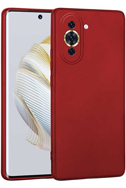 Case 4U Huawei Nova 10 Kılıf Klasik Mat Renkli Yumuşak Premier Silikon Kırmızı