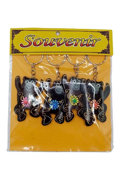 Dünyadan Hediyeler Coconut Monkey Keychain Gift Pack of Four