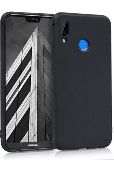 Case 4U Huawei P20 Lite Kılıf Klasik Mat Renkli Yumuşak Premier Silikon Siyah