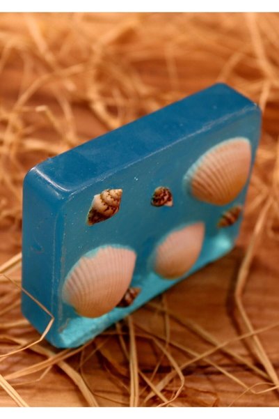 FANTASTİK SANAT ATÖLYESİ Oyster Mussel Decorative Transparent Bath Soap - Ocean Scented - 110 Grams