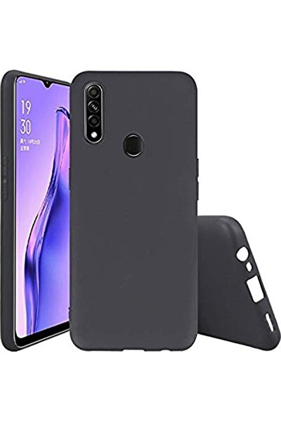 Case 4U Oppo A31 Kılıf Klasik Mat Renkli Yumuşak Premier Silikon Siyah