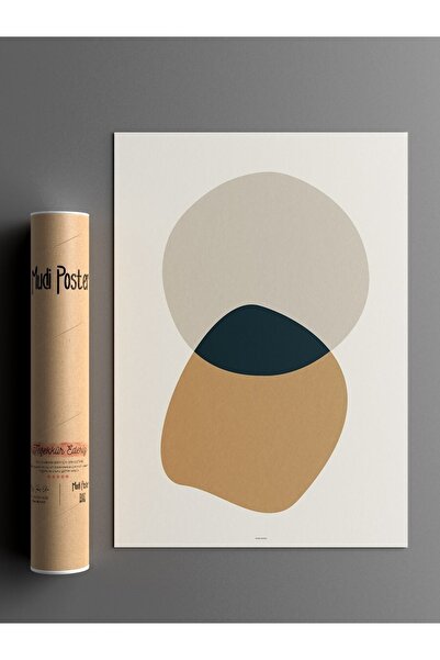 Mudi Store Soyut Abstract Poster Geometrik Duvar Tablosu Çerçevesiz Poster Salon, Mutfak Ve Ofis Duvar Dekoru