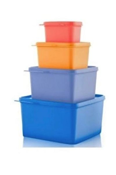 Tupperware 4-Piece Square Storage Container
