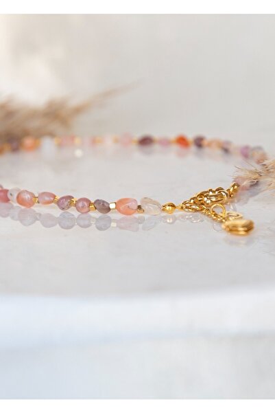 CHARMLUCKY Doğal Akik Taşı Kolye