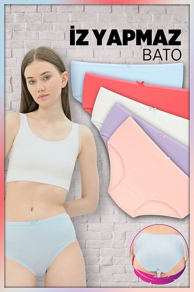Soft Light Chiloți Bato cu talie înaltă, colorați, 5 piese, ușoare, pentru femei