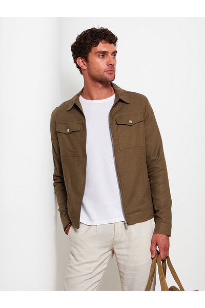 LC Waikiki Ανδρικό πουκάμισο γιακά παλτό Standard Fit