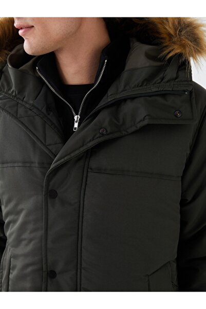 LC Waikiki Ανδρικό παλτό - με κουκούλα και τυπική εφαρμογή