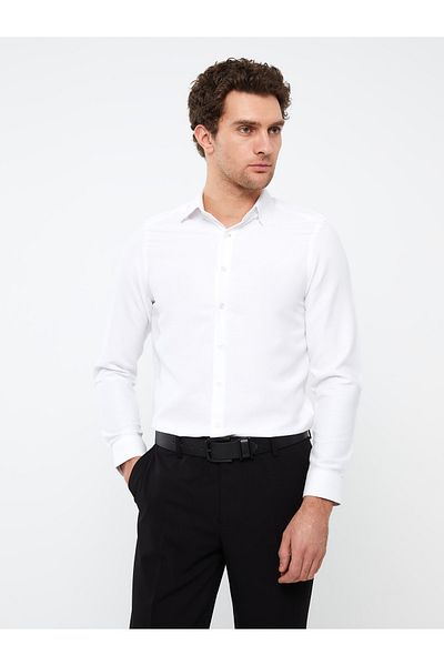 LC Waikiki Мъжка риза - Slim Fit, дълъг ръкав, Dobby