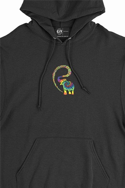 Cix Πολύχρωμο φούτερ με κουκούλα Elephant Rainbow Minimal Hoodie