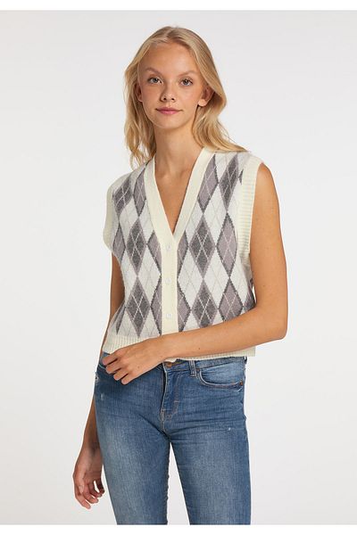 myMo Strickweste Blond - Relaxed Fit