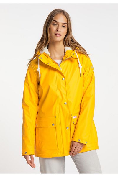 myMo Regenjacke mit Kunstfell-Innenfutter